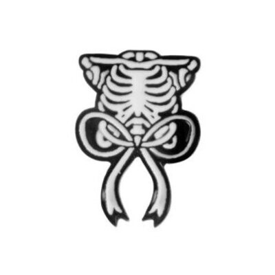 Bone Bow Enamel Pin