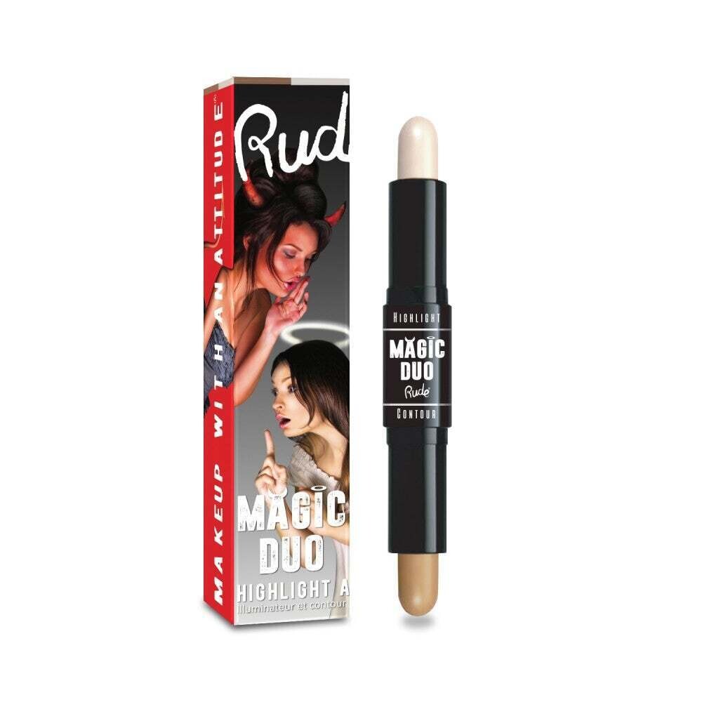 Rude Cosmetics Magic Duo Highlight & Contour, Shade: Light