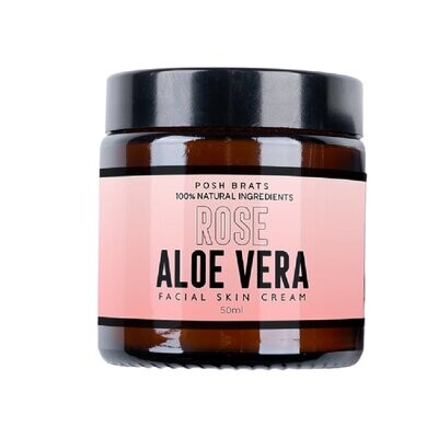 Posh Brats Rose Aloe Vera Facial Skin Cream 50g