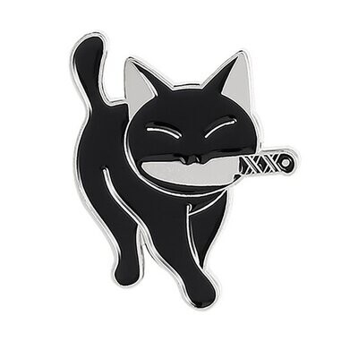 Happy Killer Kitty Enamel Pin