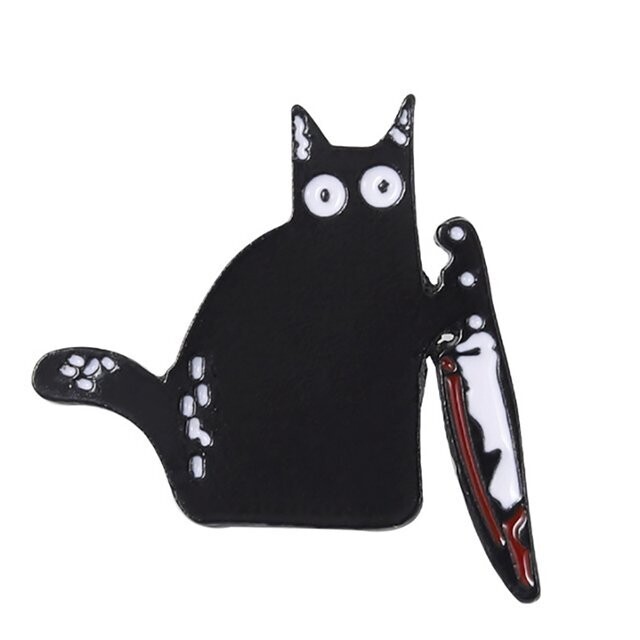 Murder Kitty Enamel Pin