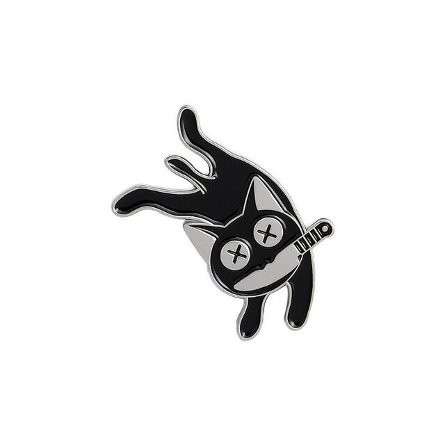 Crazy Kitty Enamel Pin