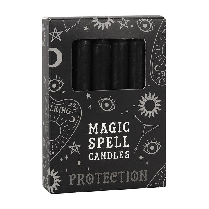 Black 'Protection' Spell Candles- pack of 12