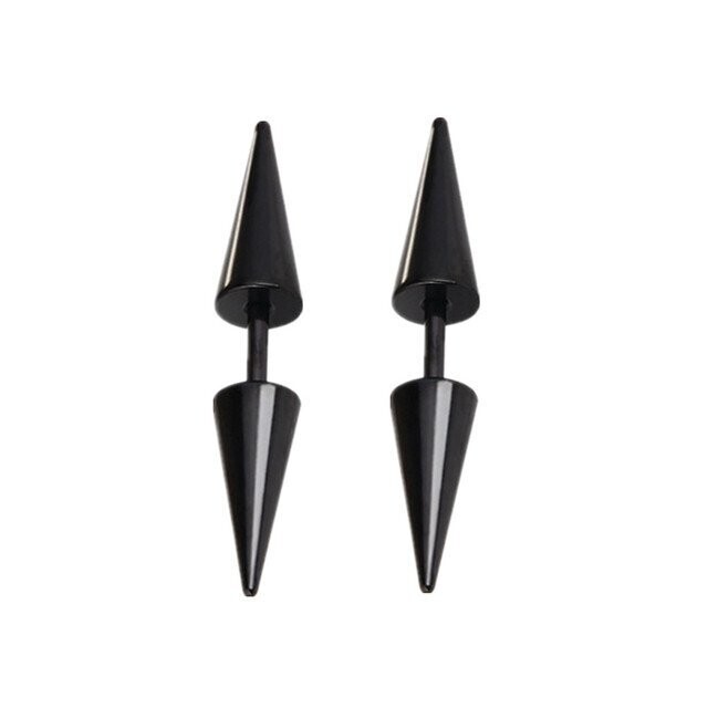 Black Spike Stud Earrings