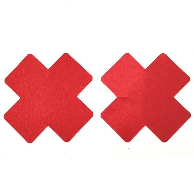 Red X Pasties Nipple Cover