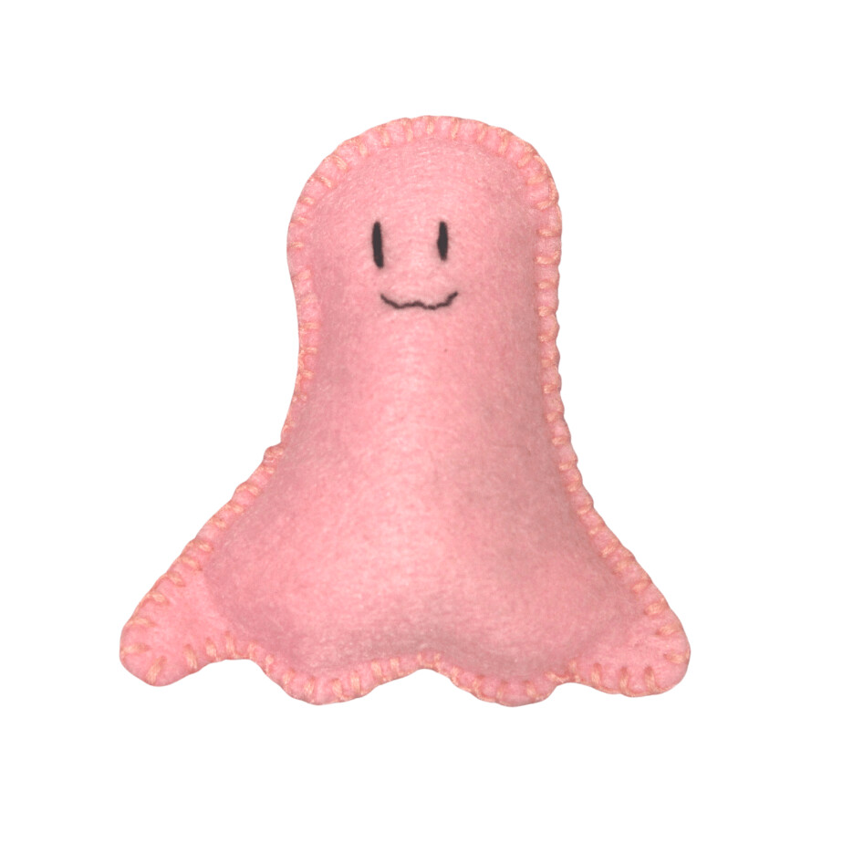 Cat Outta Hell Pastel Ghost Halloween Catnip Cat Toys, Colour: Pastel Pink