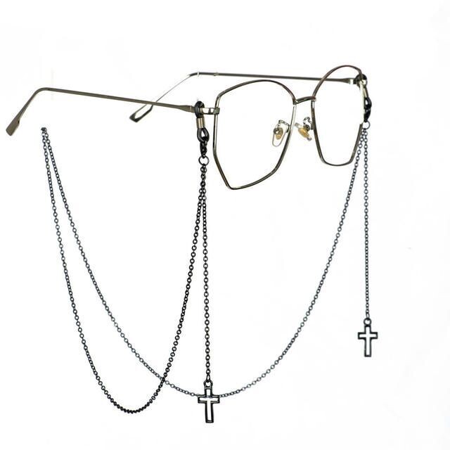 Black Crucifix  Glasses Chain