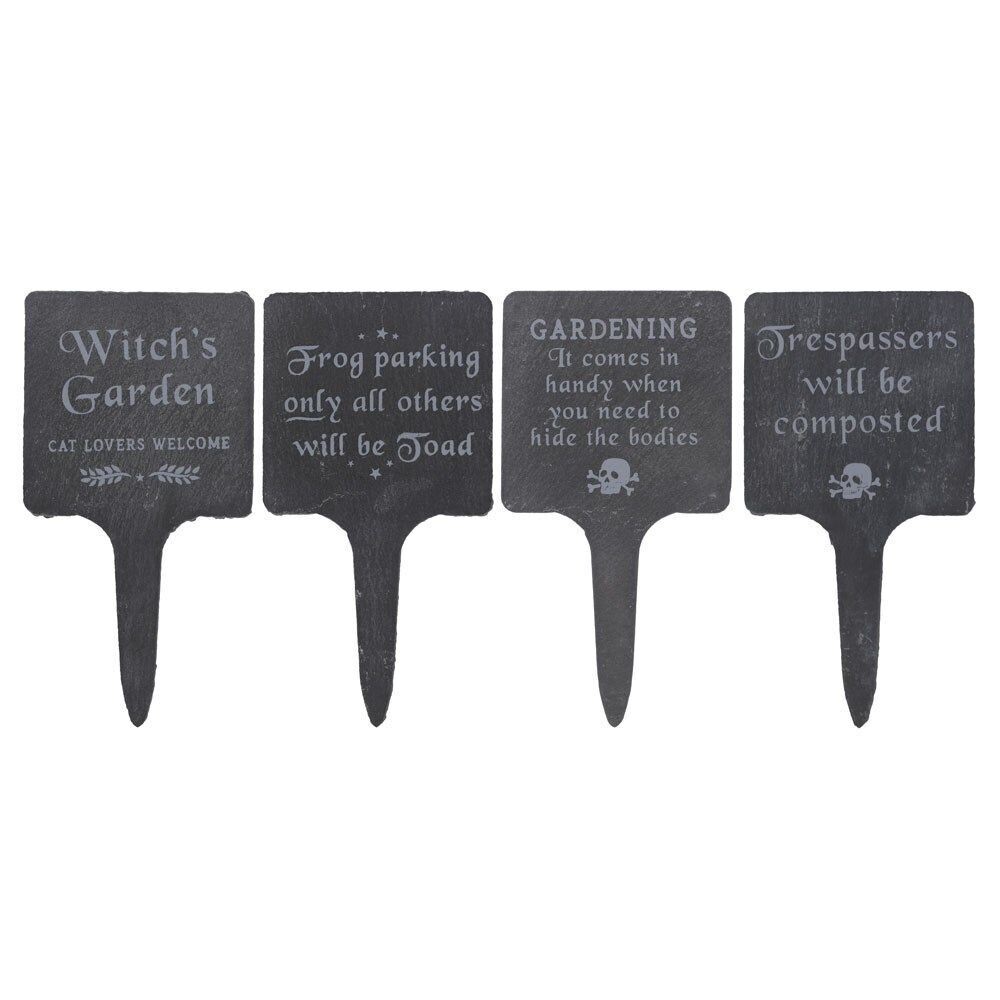 Gothic Garden Slate Signs