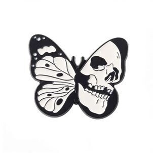 Goth Butterfly Enamel Pin