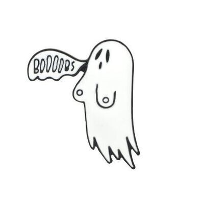 Boobies Ghost Enamel Pin