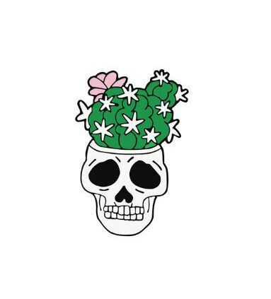 Cactus Skull Enamel Pin