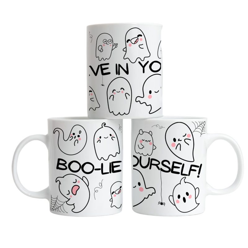 The Happy Cloud  Boo-Lieve in Yourself Ceramic Mug