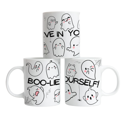The Happy Cloud  Boo-Lieve in Yourself Ceramic Mug