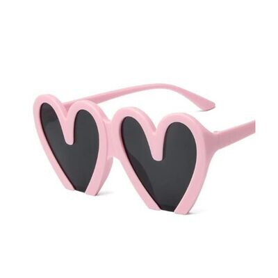 Half Heart Sunglasses- Pink