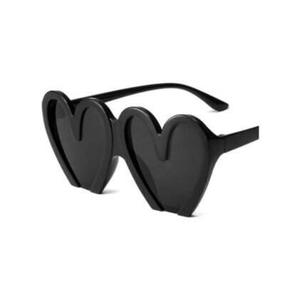 Half Heart Sunglasses- Black