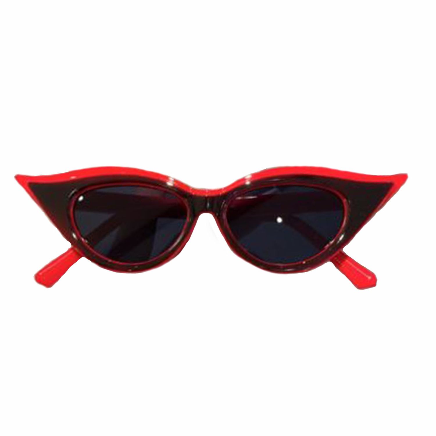 Cat Eye Retro Sunglasses- Red and Black