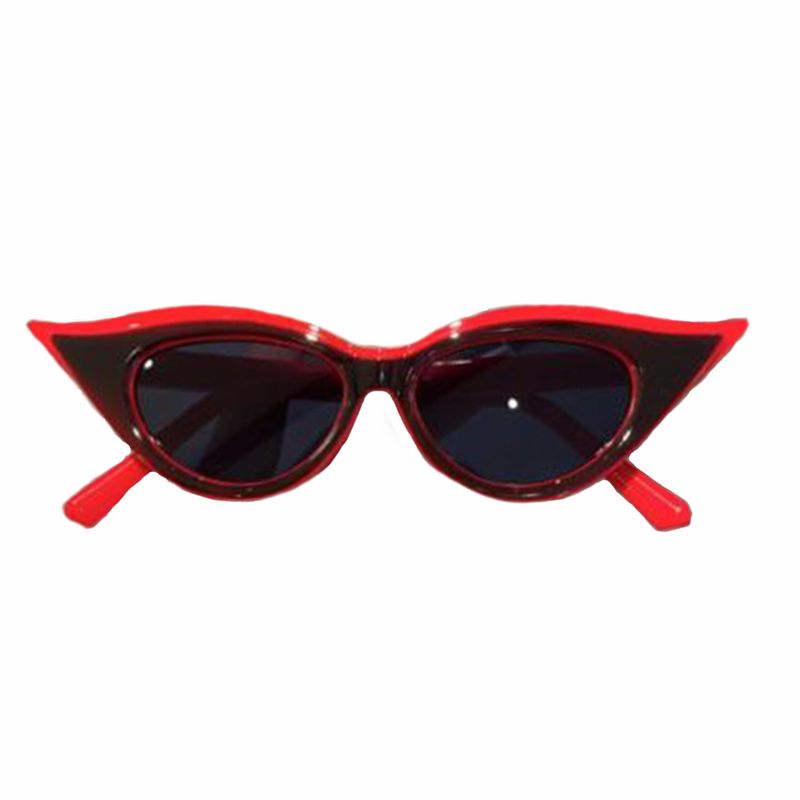 Cat Eye Retro Sunglasses- Red and Black