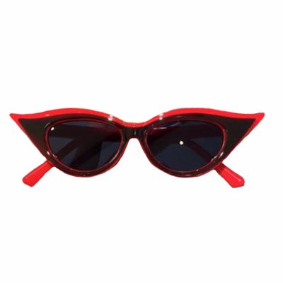 Cat Eye Retro Sunglasses- Red and Black