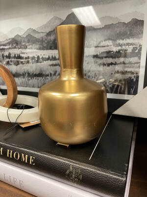 Pdg 5.5&quot; Antique Brass Vase