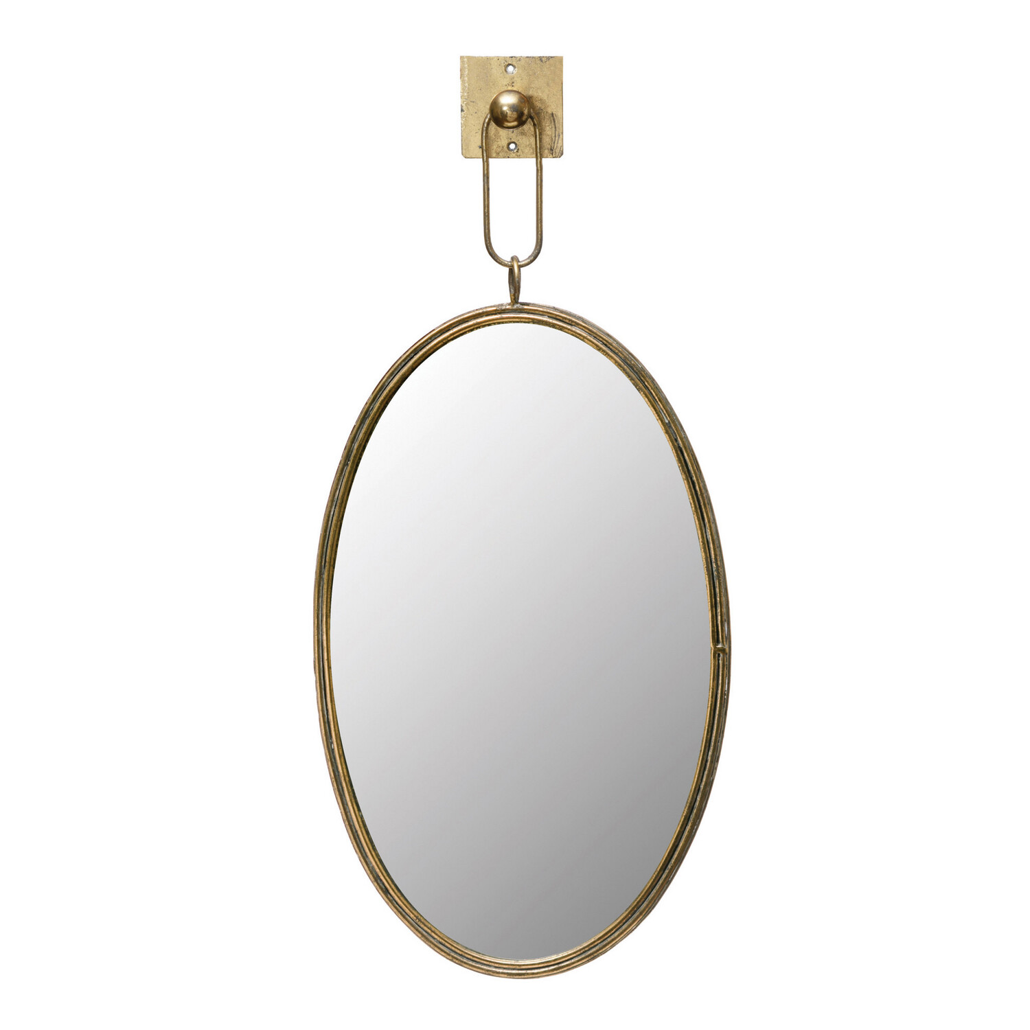 Cco Gold Oval Mirror With Hanger 26.75&quot;