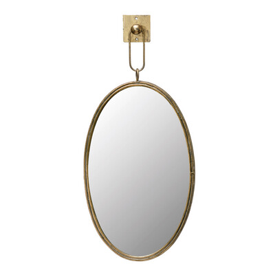 Cco Gold Oval Mirror With Hanger 26.75&quot;