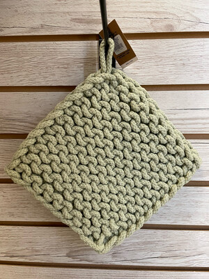 CCO Green 8&quot; Crochet Pot Holder