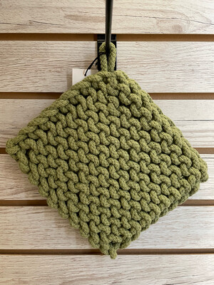 CCO Dark Green 8&quot; Crochet Pot Holder