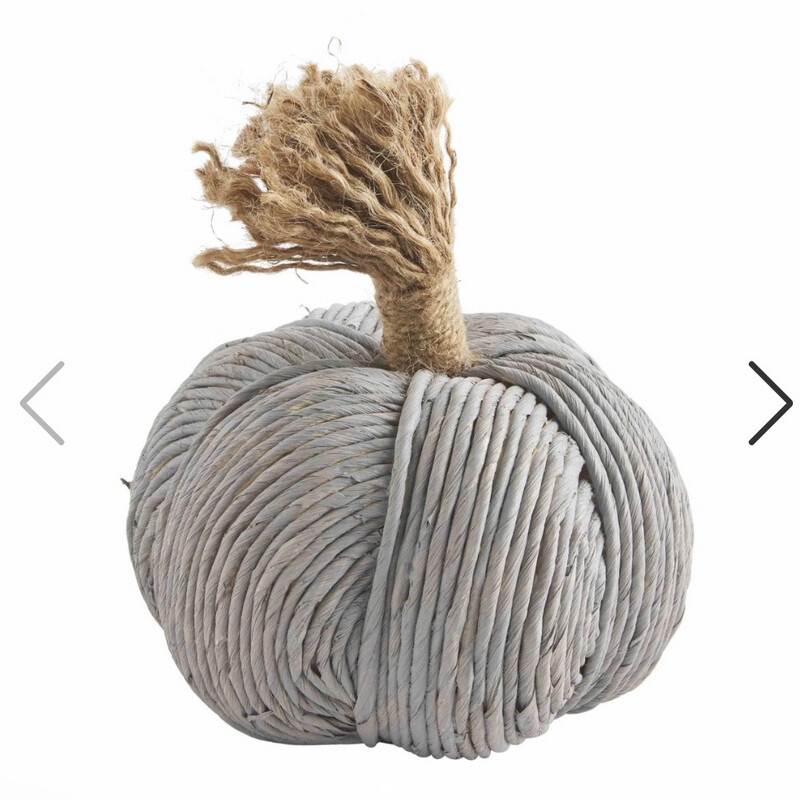 MP Md Gray Corn Husk Rope Pumpkin
