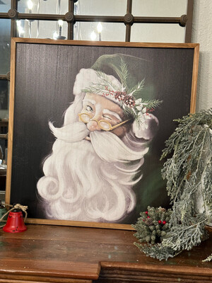 Yngs 24x24 Winking Santa Green