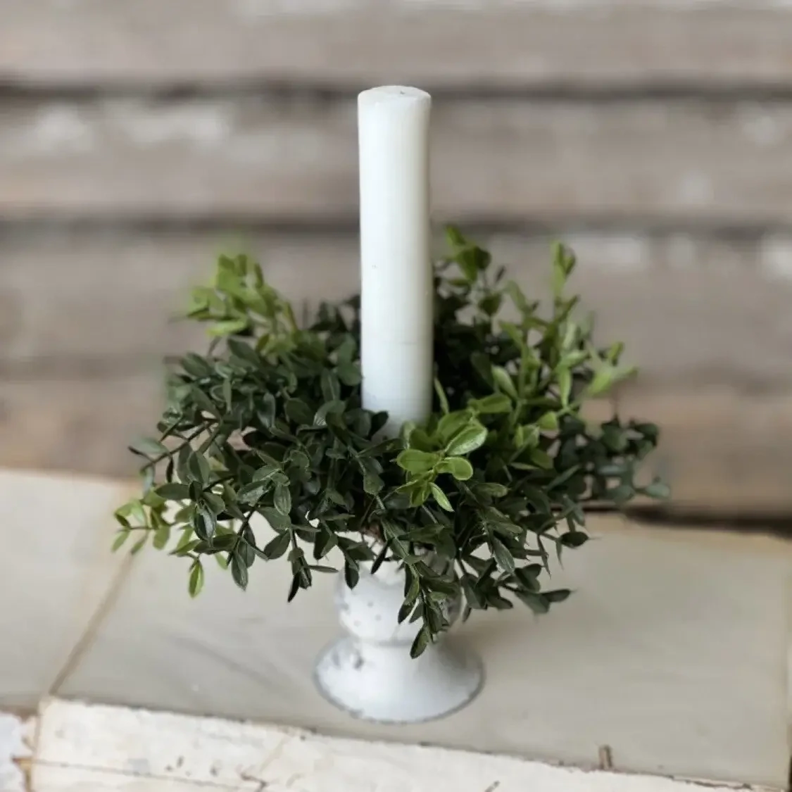Lan 2&quot; Boxwood Candle Ring