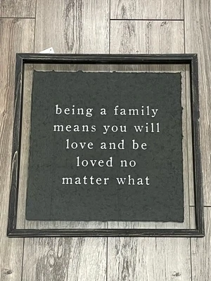 MP being a family 18x18 Black Frame