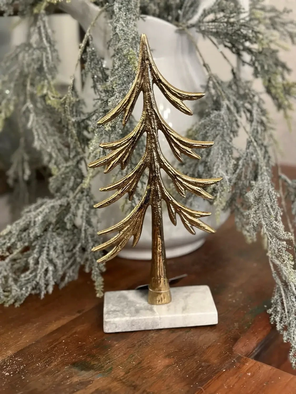 PDG 10.25" Gold Metal Tree On Base