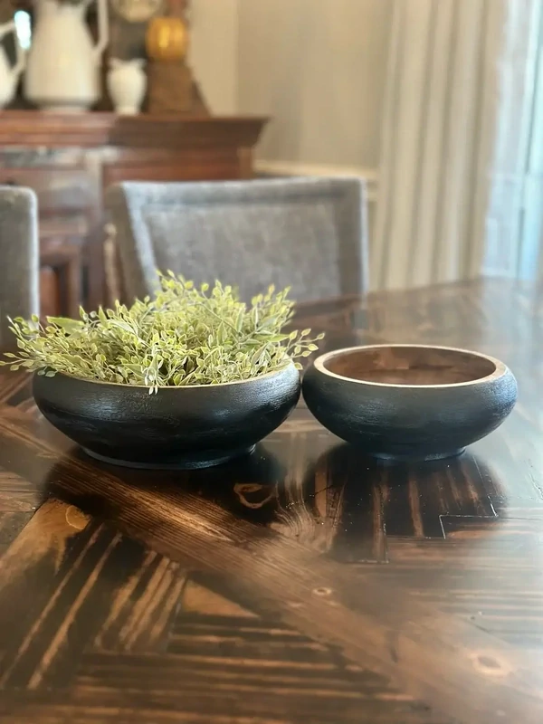 Pdg 10" Black Wood Bowl