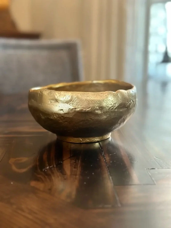 Pdg 7&quot; Rough Gold Bowl