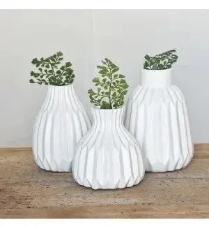 Pdg Md Matte White Ceramic Vase