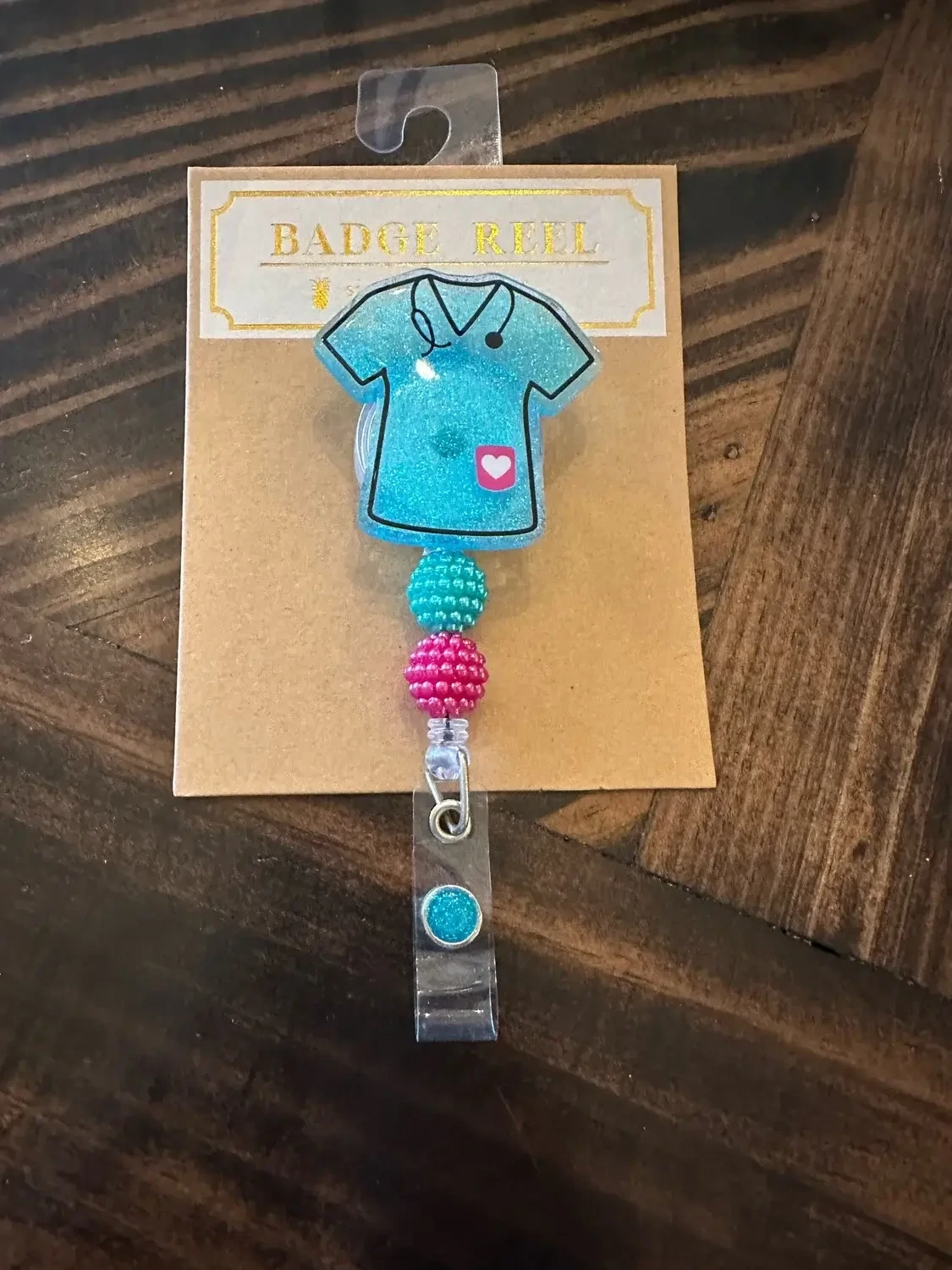 SS Badge Reel Scrub