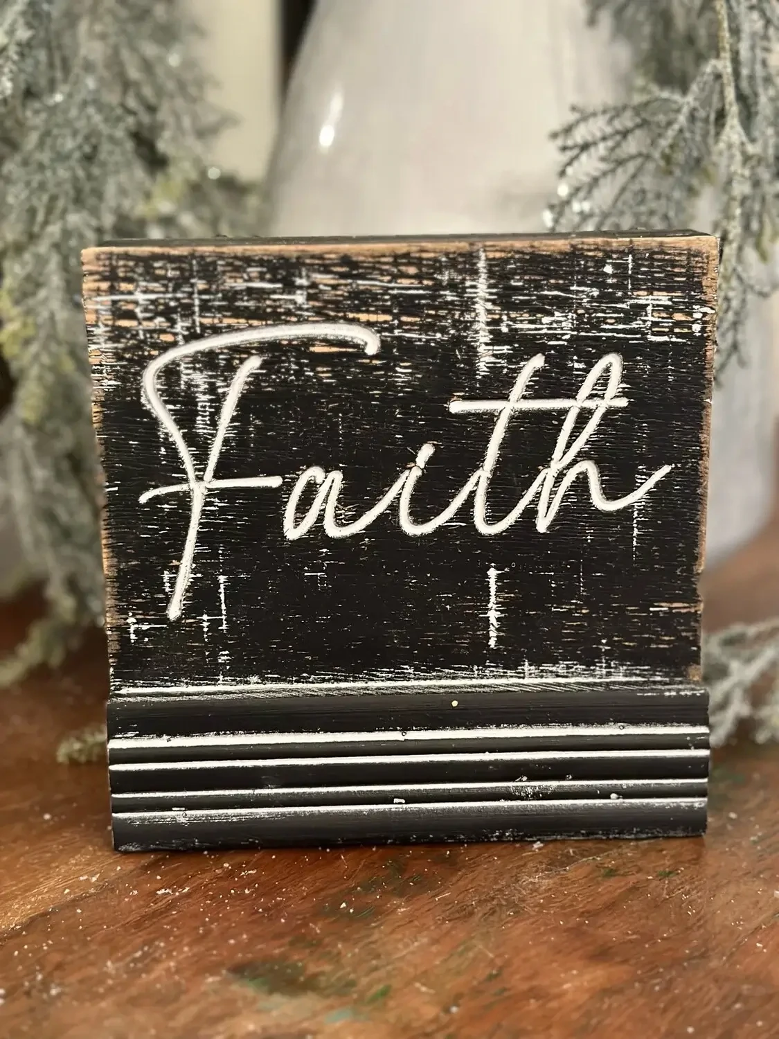 WT Faith Blackwashed Block 5.9x5.9x1