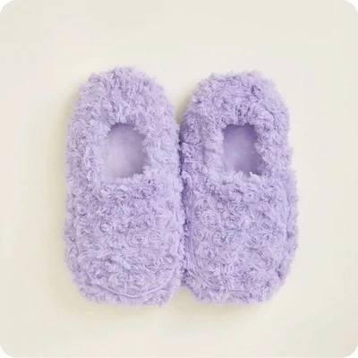 Warmies Purple Curly Slippers