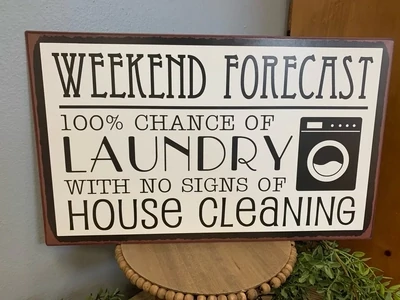 Wknd Metal Laundry Sign