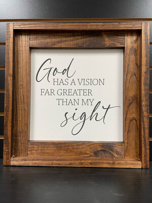 Jarmz Double Frame God Has A Vision 16.5x16.5 Natural
