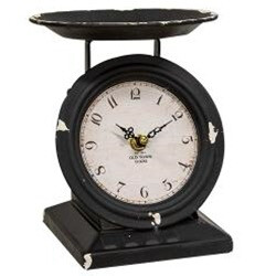 Cwi Black Vintage Old Town Scale Clock