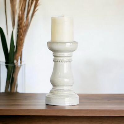 Pdg 8.5&quot; White Candle Holder