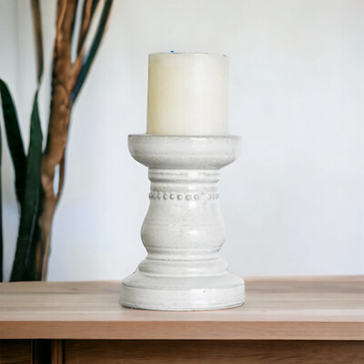 Pdg 6.1&quot; White Candle Holder