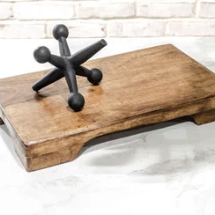 Pdg 13.8&quot; Mango Wood Rec Pedestal