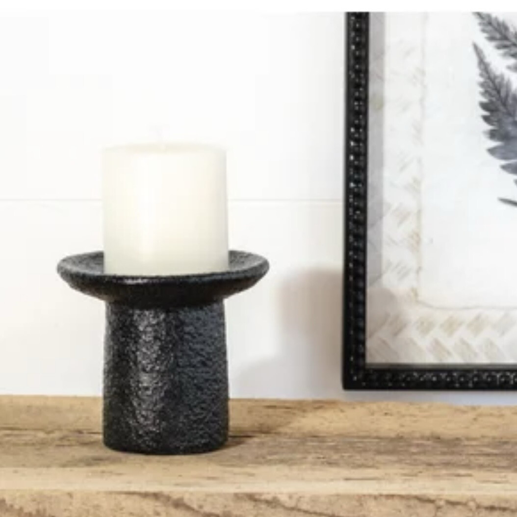 Pdg 4&quot; Black Candle Holder