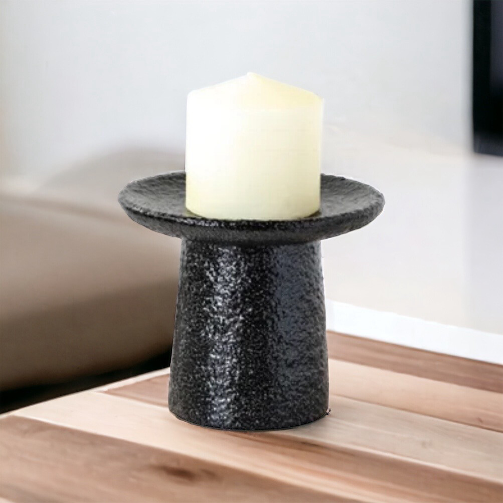 Pdg 5&quot; Black Candle Holder