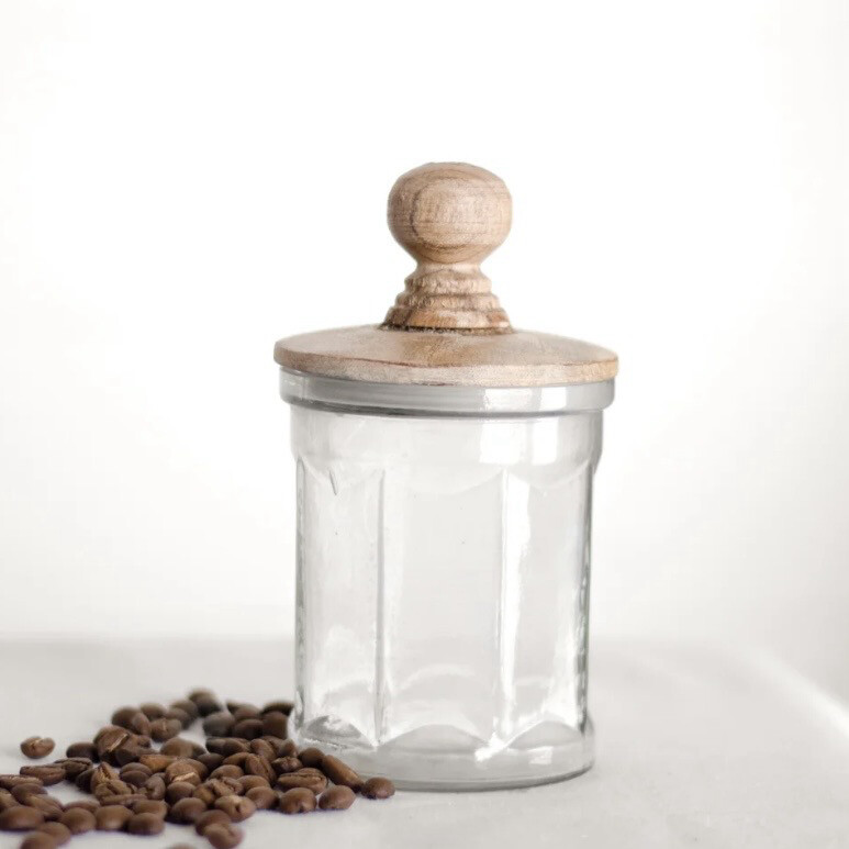 Pdg 5" Clear Canister Wood Lid