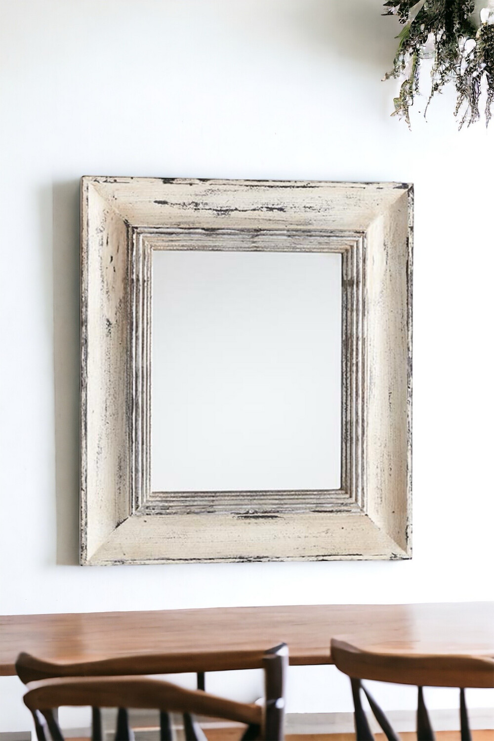 47th Wood Rimmed Mirror 16x14.25