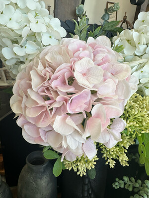 Raz Pink Real Touch Hydrangea 19&quot;
