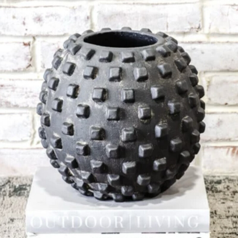 Pdg 10&quot; Black Geo Planter